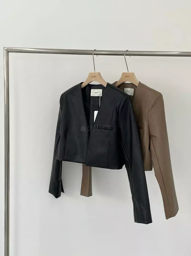 Want - Korean Women Fashion - #womensfashion - Chick Leatehr Jacket - 10