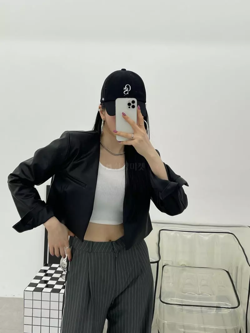 Want - Korean Women Fashion - #womensfashion - Chick Leatehr Jacket - 6