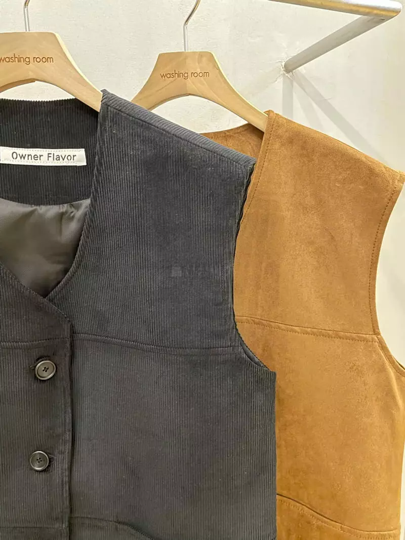 Washingroom - Korean Women Fashion - #momslook - Autumn Vest - 4