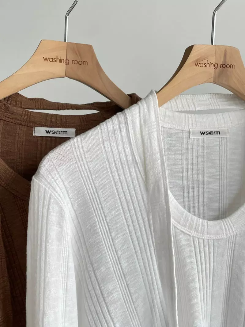 Washingroom - Korean Women Fashion - #momslook - Tie Tee - 2