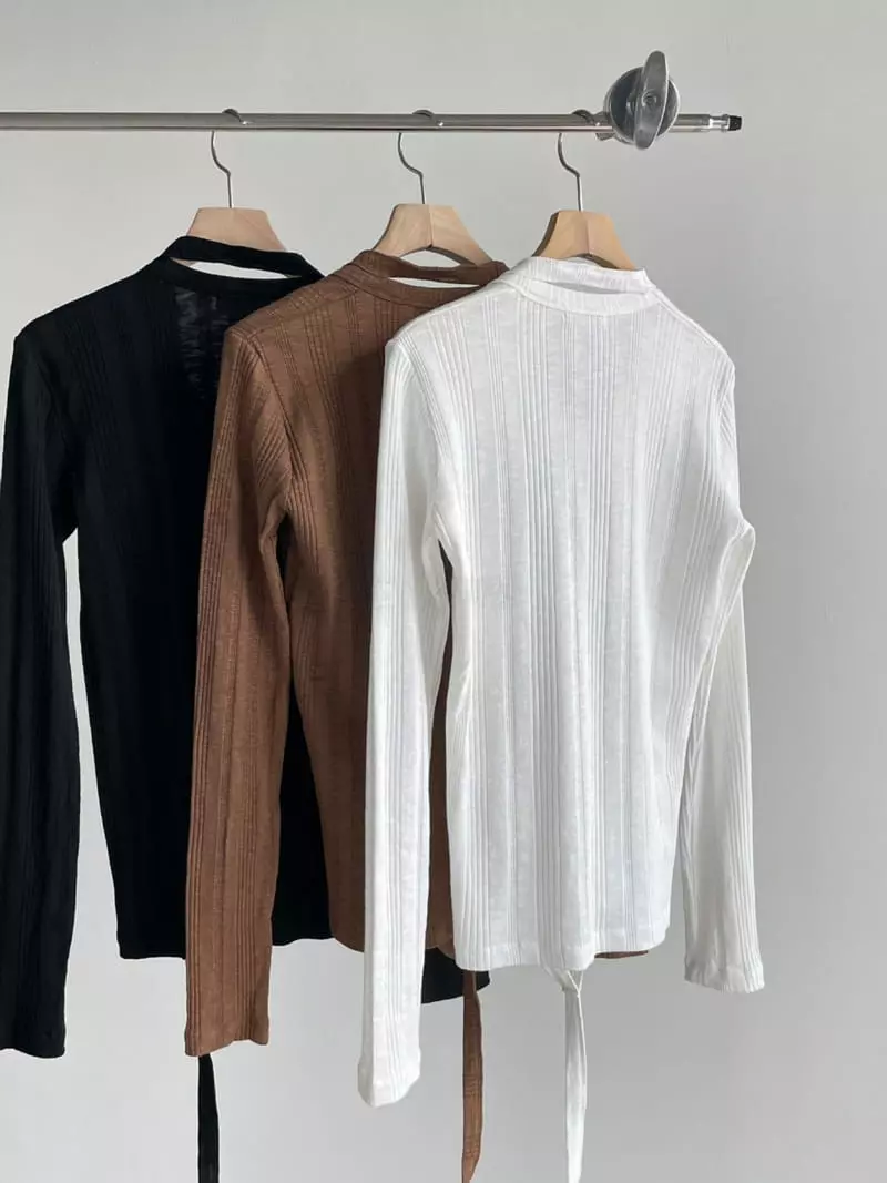 Washingroom - Korean Women Fashion - #womensfashion - Tie Tee - 3