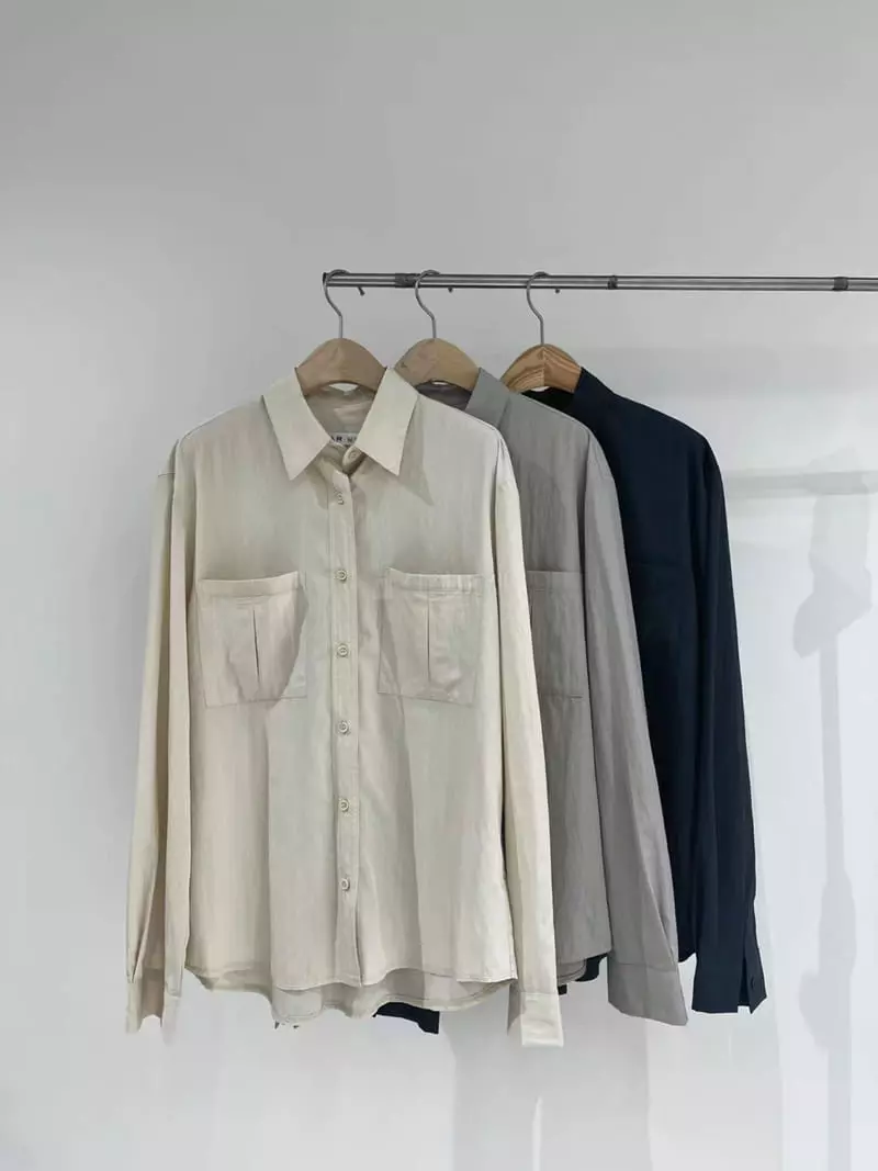 Waterbar - Korean Women Fashion - #restrostyle - Os Pocket Shirt - 8