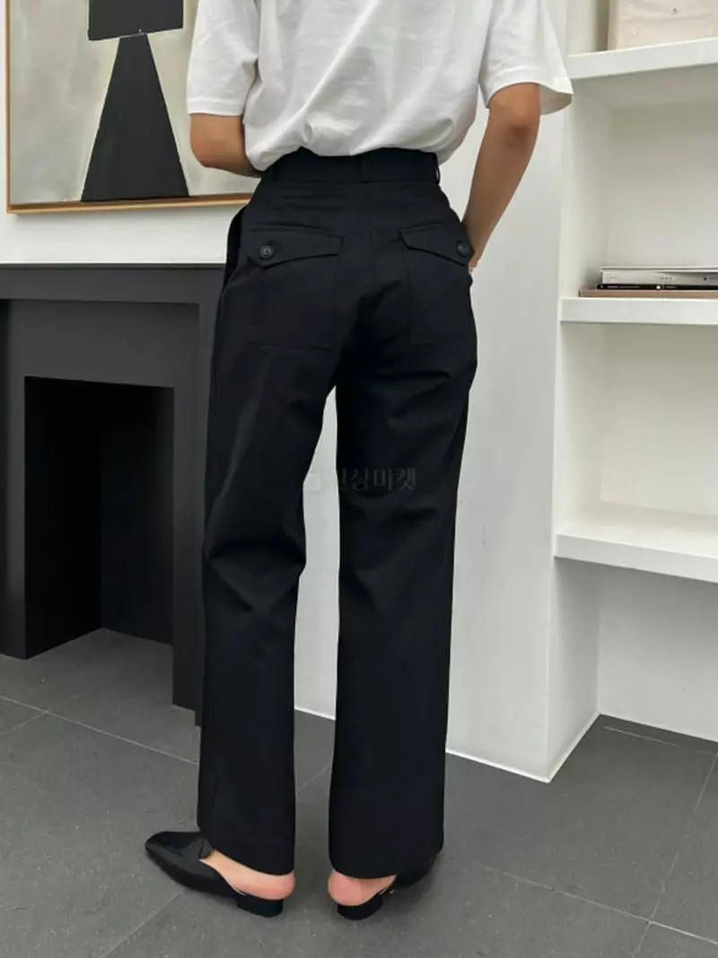 Waterbar - Korean Women Fashion - #romanticstyle - Lio Pocket Pants - 5