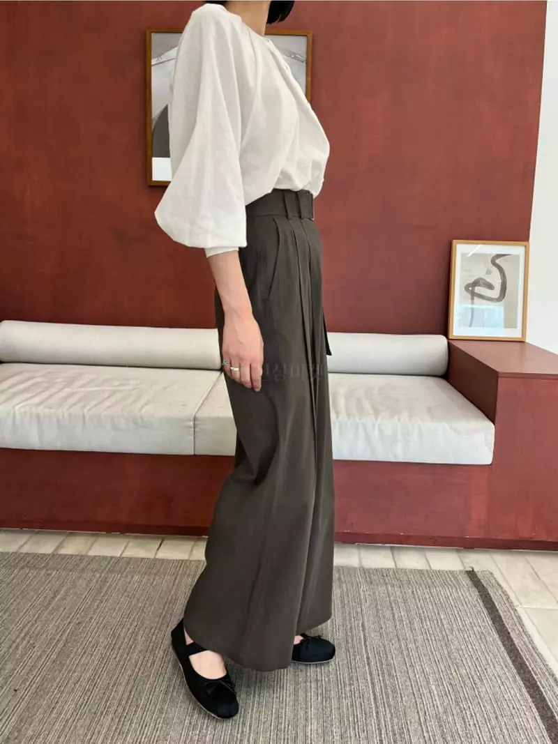 Waterbar - Korean Women Fashion - #womensfashion - Single Belt Pants