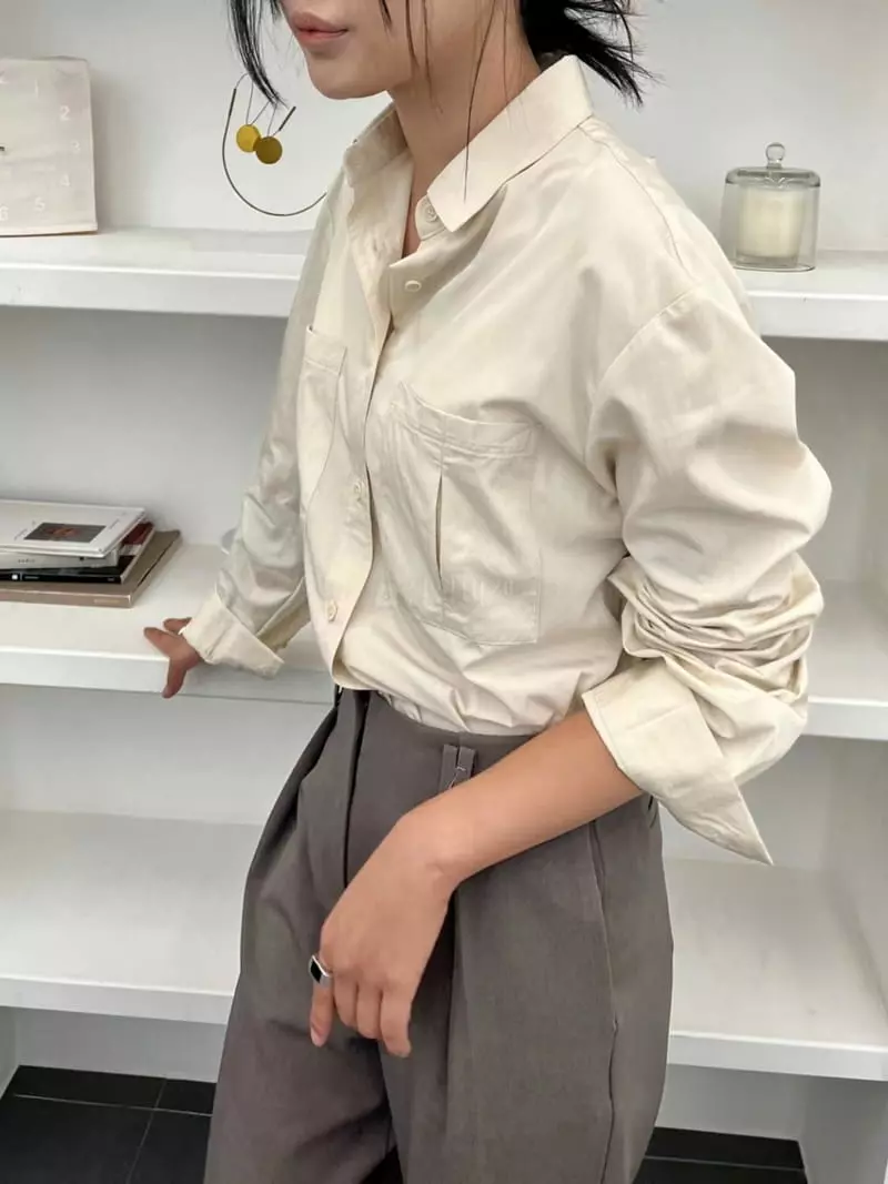 Waterbar - Korean Women Fashion - #momslook - Os Pocket Shirt - 4