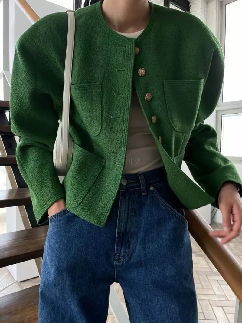 We Are - Korean Women Fashion - #momslook - Flip Twid Jacket - 5