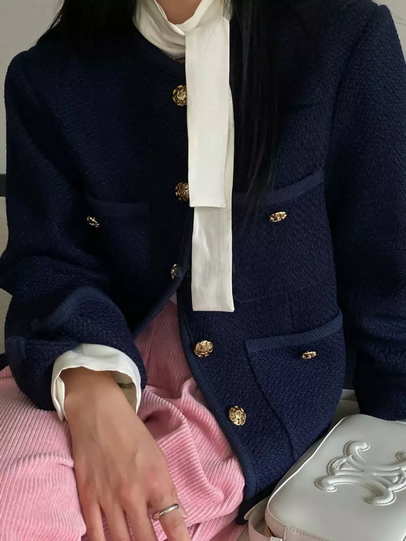 We Are - Korean Women Fashion - #momslook - Crunch Twid Jacket - 9