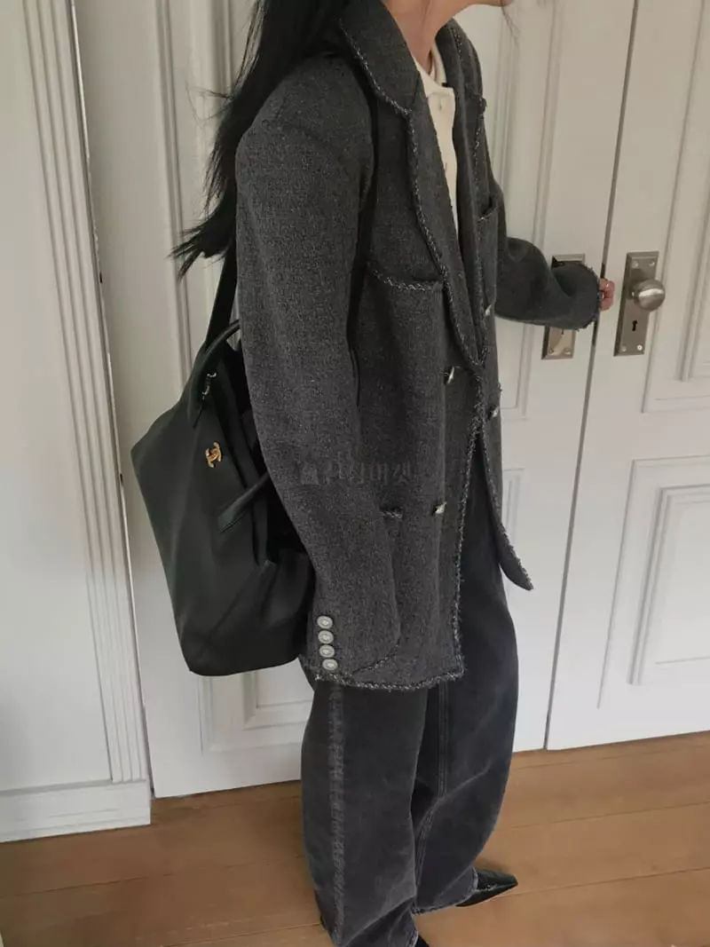 We Are - Korean Women Fashion - #momslook - Anna Doudle Twid Jacket - 10