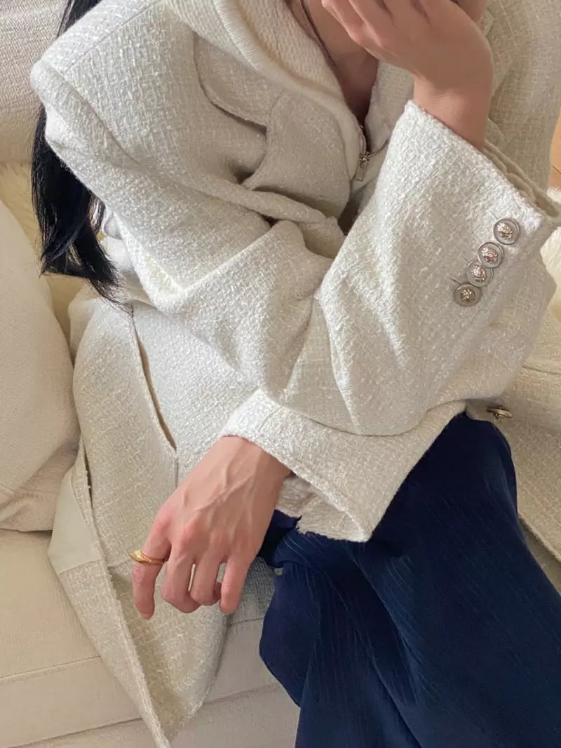 We Are - Korean Women Fashion - #momslook - Anna Doudle Twid Jacket - 6