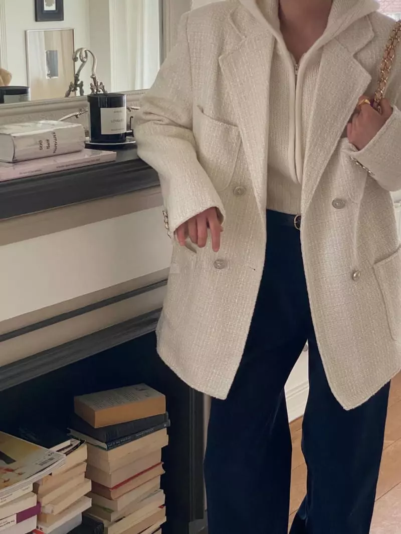 We Are - Korean Women Fashion - #momslook - Anna Doudle Twid Jacket - 8