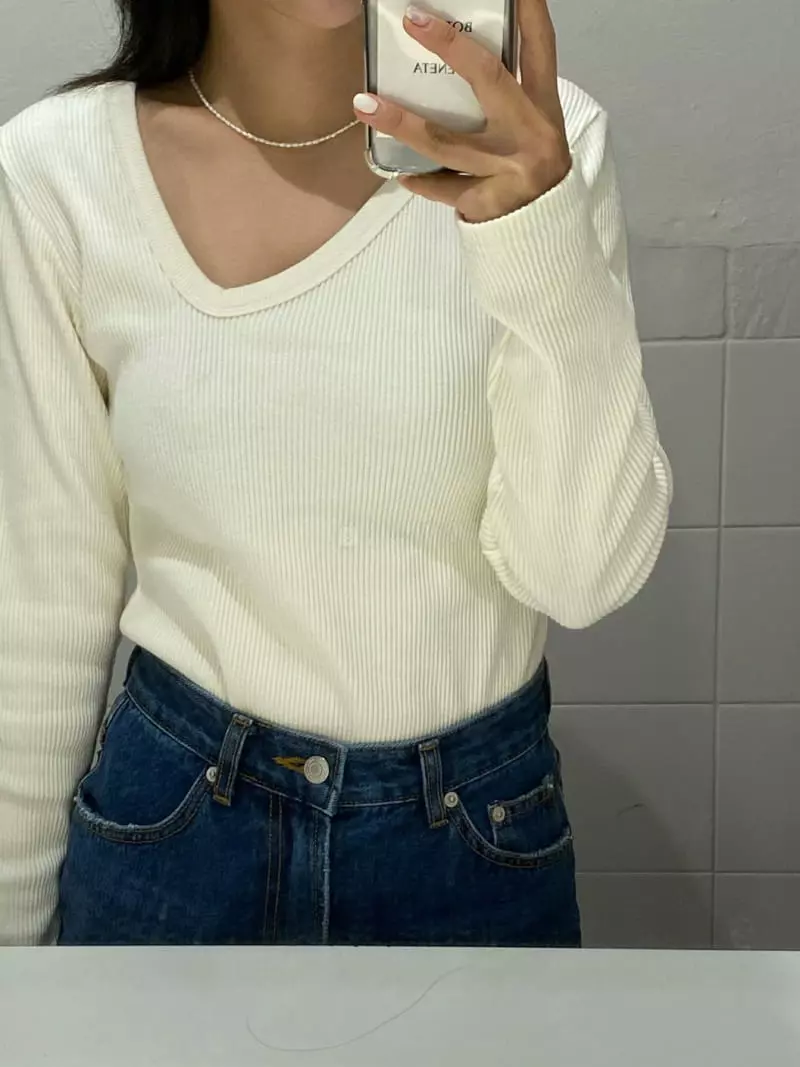 We Are - Korean Women Fashion - #momslook - Sasun Rib Tee - 10
