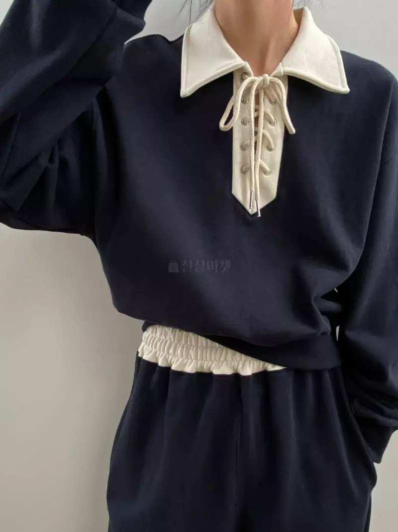 We Are - Korean Women Fashion - #momslook - Mont Eyelet Sweatshirt