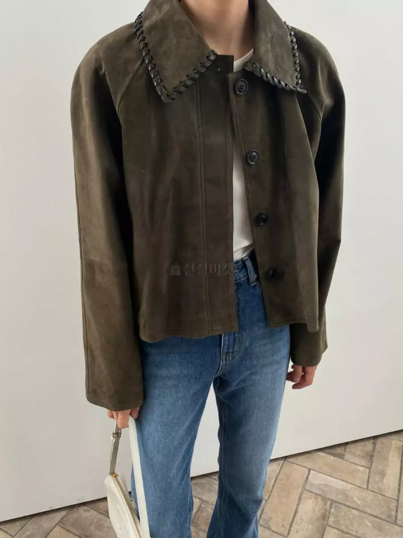 We Are - Korean Women Fashion - #momslook - Gardening Suede Jacket