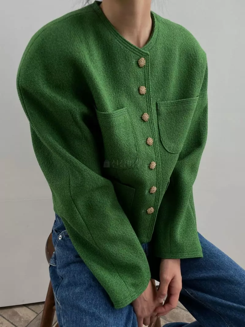 We Are - Korean Women Fashion - #restrostyle - Flip Twid Jacket - 11