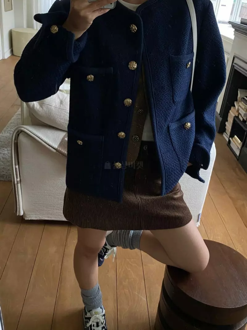We Are - Korean Women Fashion - #romanticstyle - Crunch Twid Jacket - 3