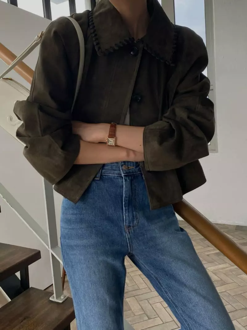 We Are - Korean Women Fashion - #shopsmall - Gardening Suede Jacket - 9