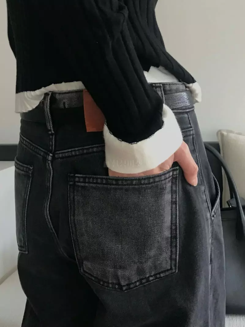 We Are - Korean Women Fashion - #thatsdarling - Paloma Black Denim Jeans - 7