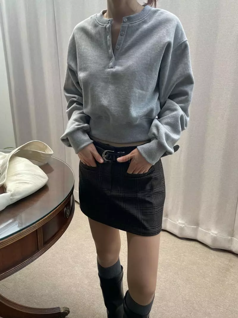 Well Row - Korean Women Fashion - #momslook - Check Low Mini Skirt - 3