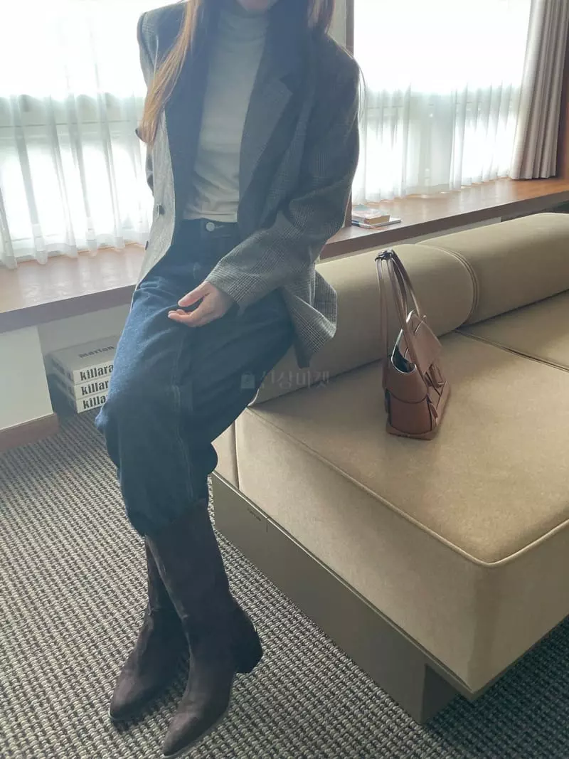 Well Row - Korean Women Fashion - #womensfashion - Check Double Jacket - 4