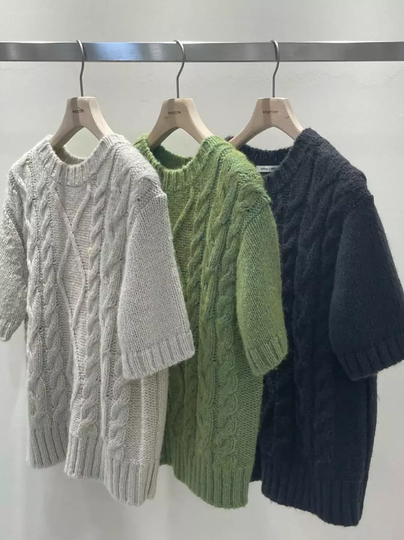 Well Row - Korean Women Fashion - #momslook - Chiffon Knit Tee - 9
