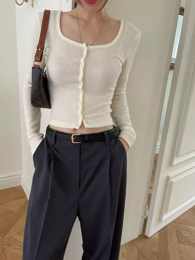 Well Row - Korean Women Fashion - #momslook - Angora Square Tee