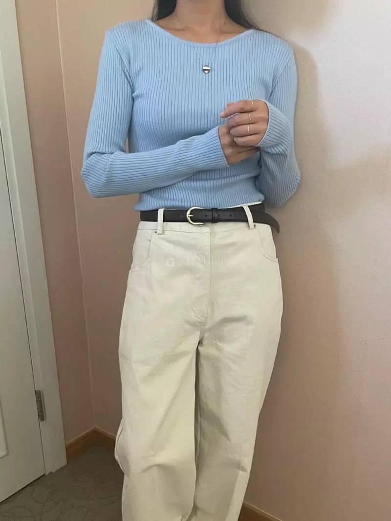 Well Row - Korean Women Fashion - #momslook - Maran Rin Knit Tee - 3