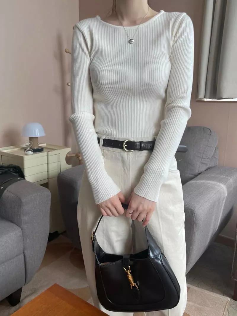 Well Row - Korean Women Fashion - #momslook - Maran Rin Knit Tee - 7