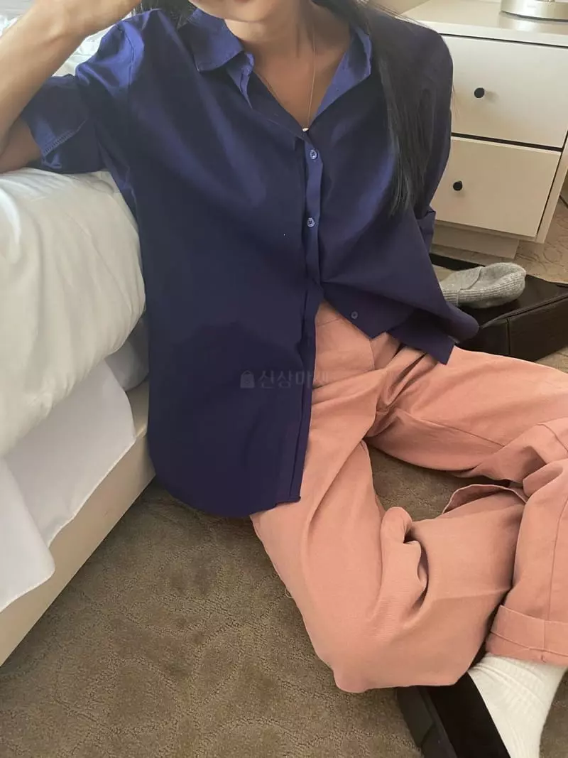 Well Row - Korean Women Fashion - #momslook - Low Basic Collar Shirt - 3