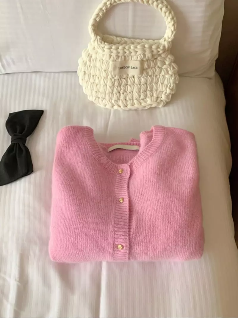 Well Row - Korean Women Fashion - #momslook - Racoon Knit Cardigan - 3