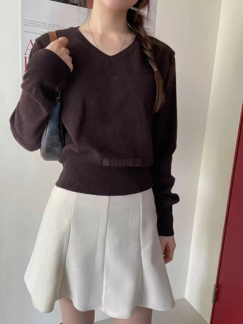 Well Row - Korean Women Fashion - #momslook - Cash Mille Knit Tee - 6