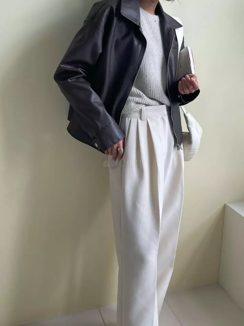 Well Row - Korean Women Fashion - #pursuepretty - Leather Two Way Jacket - 8