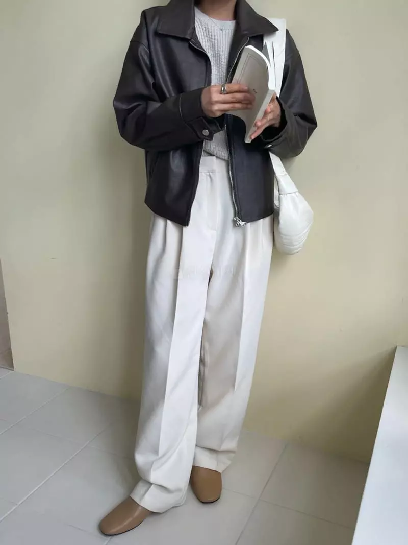 Well Row - Korean Women Fashion - #restrostyle - Leather Two Way Jacket - 9