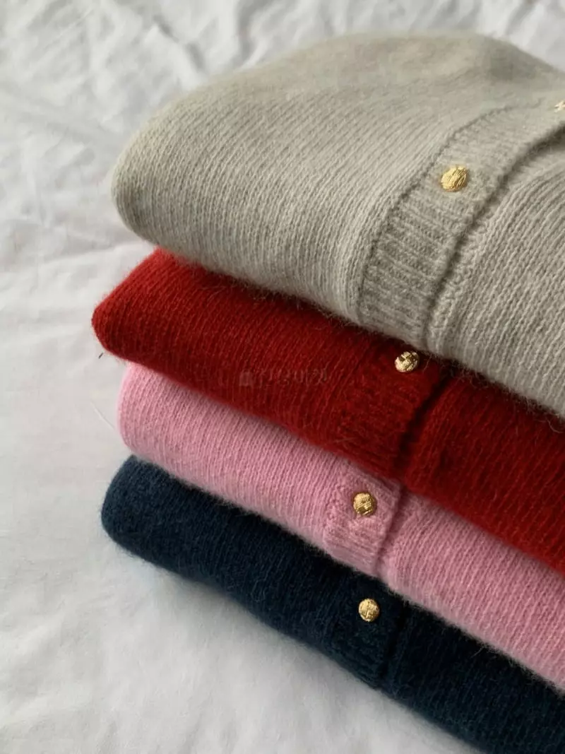 Well Row - Korean Women Fashion - #romanticstyle - Racoon Knit Cardigan - 9