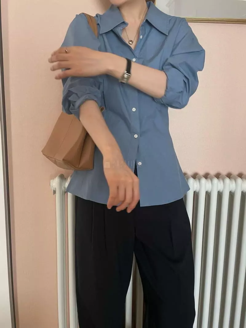 Well Row - Korean Women Fashion - #shopsmall - Line Collar Shirt - 9
