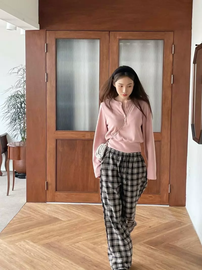 Well Row - Korean Women Fashion - #shopsmall - Rib Button Sweatshirt - 7