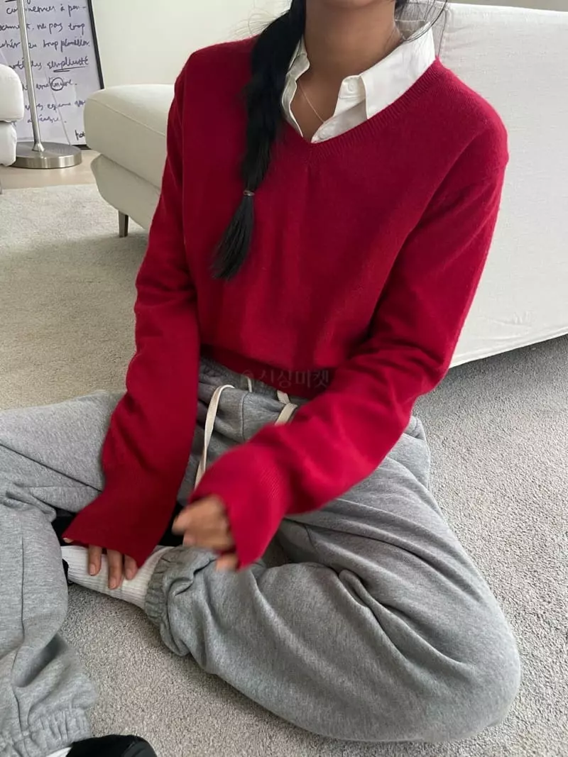 Well Row - Korean Women Fashion - #shopsmall - Cash Mille Knit Tee - 3