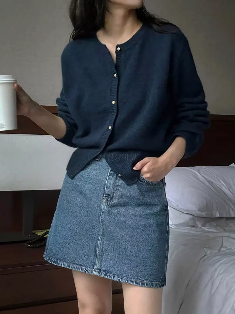 Well Row - Korean Women Fashion - #thatsdarling - Racoon Knit Cardigan - 11