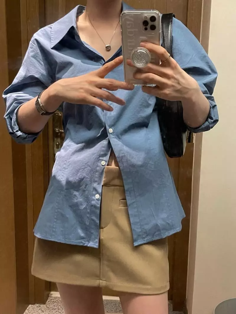 Well Row - Korean Women Fashion - #thatsdarling - Line Collar Shirt - 10