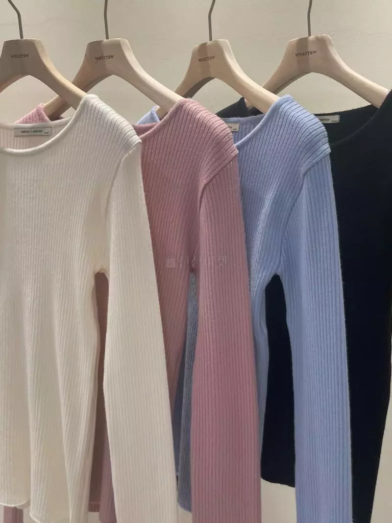 Well Row - Korean Women Fashion - #vintagekidsstyle - Maran Rin Knit Tee - 10