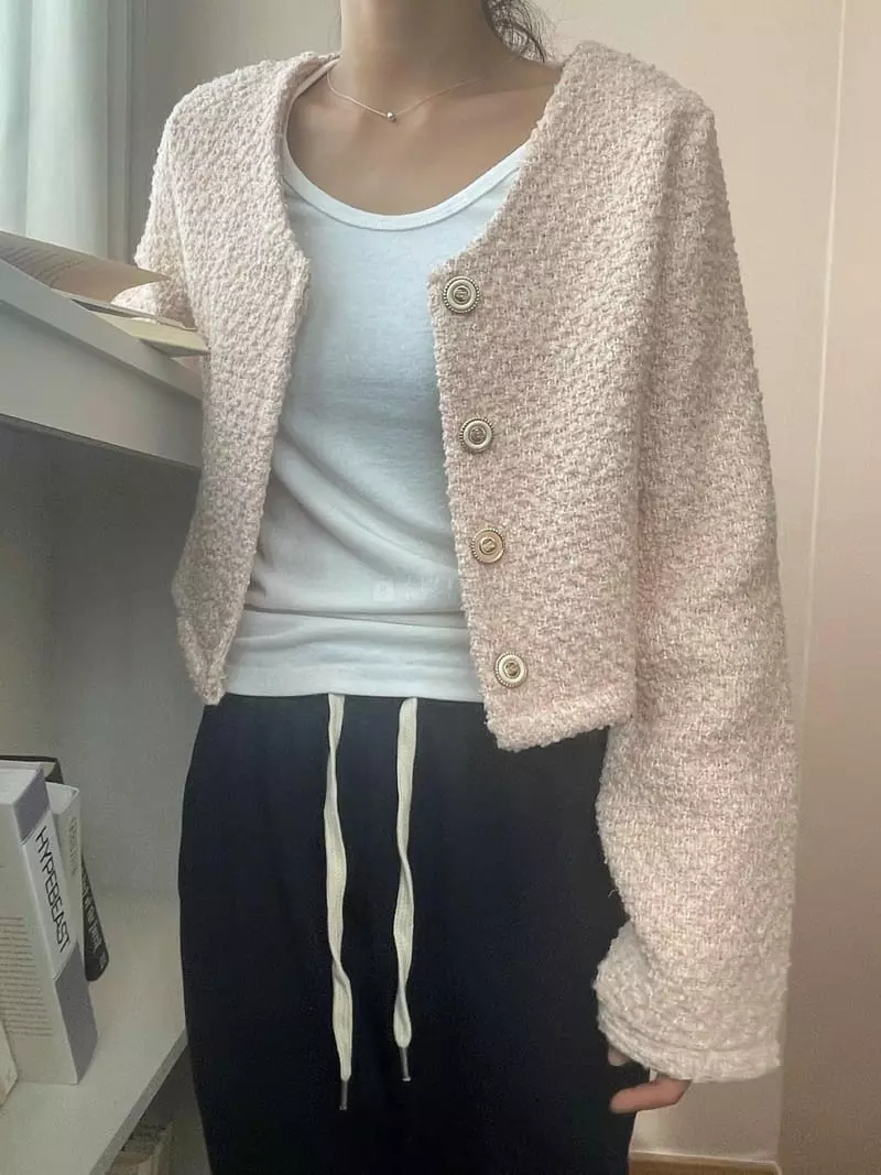 Well Row - Korean Women Fashion - #womensfashion - Twid Cardigan - 5