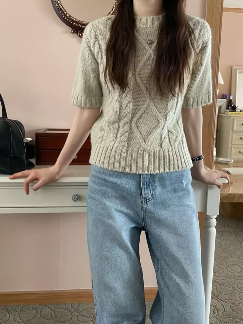 Well Row - Korean Women Fashion - #momslook - Chiffon Knit Tee - 4