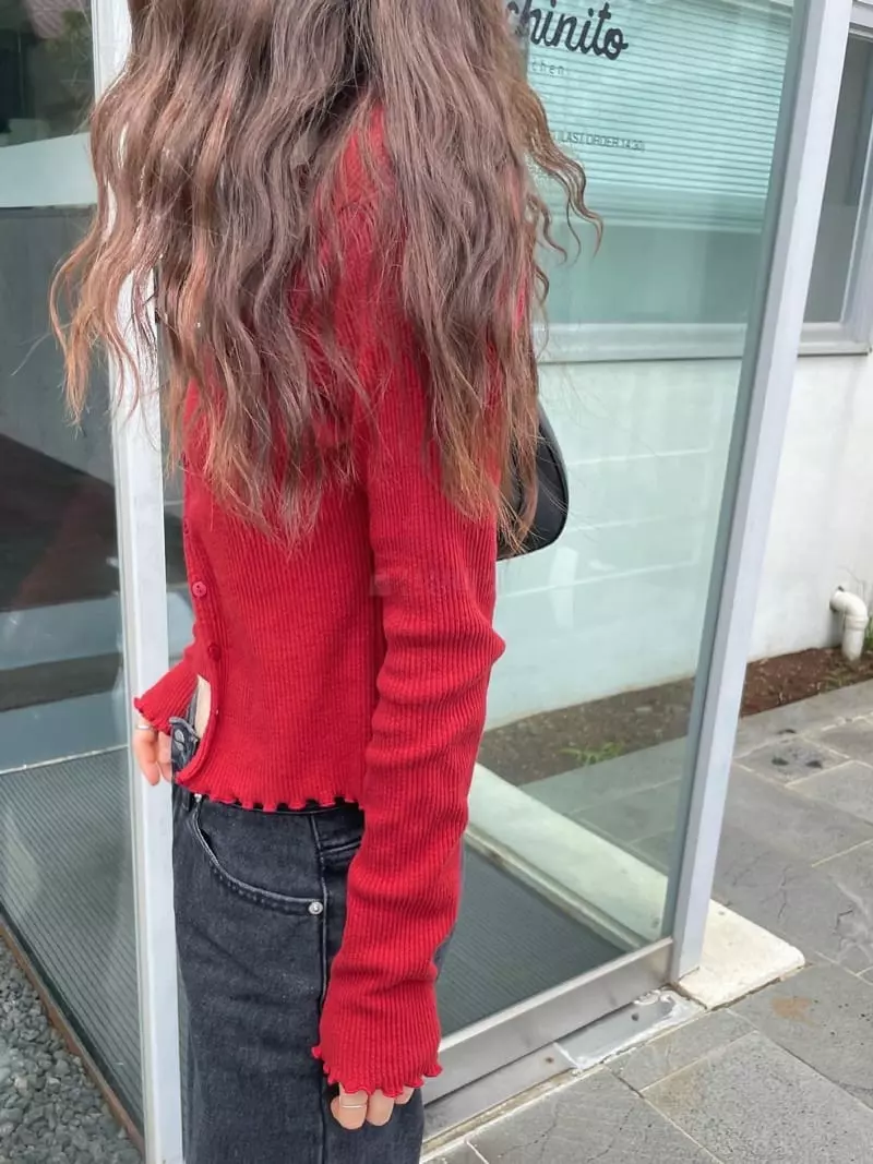 Well Row - Korean Women Fashion - #womensfashion - Wave V Cardigan Set - 3