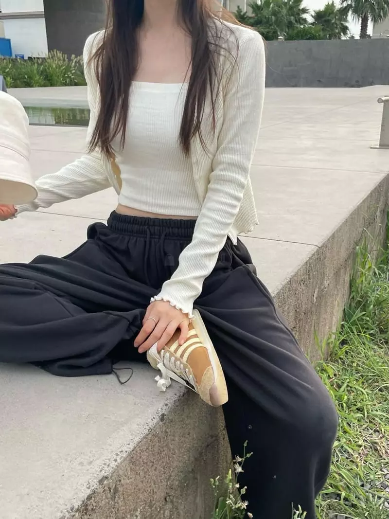 Well Row - Korean Women Fashion - #womensfashion - Wave V Cardigan Set - 5