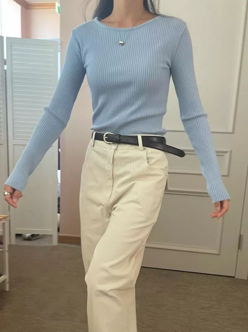 Well Row - Korean Women Fashion - #womensfashion - Maran Rin Knit Tee - 2