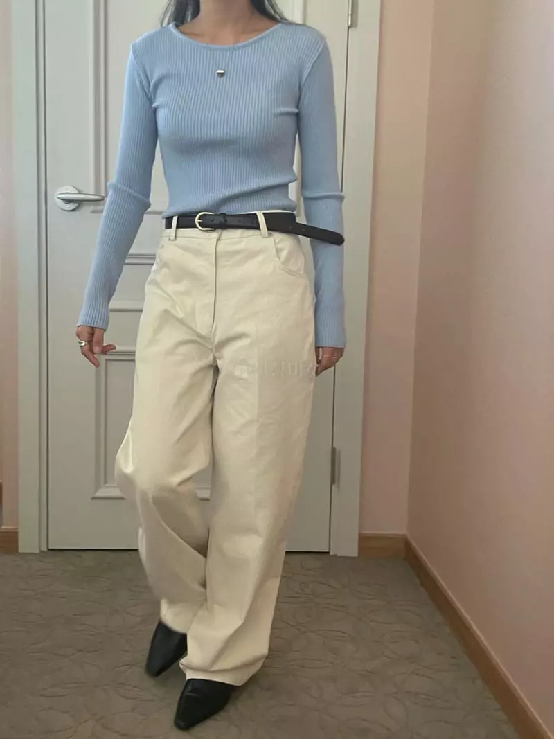 Well Row - Korean Women Fashion - #momslook - Maran Rin Knit Tee - 4