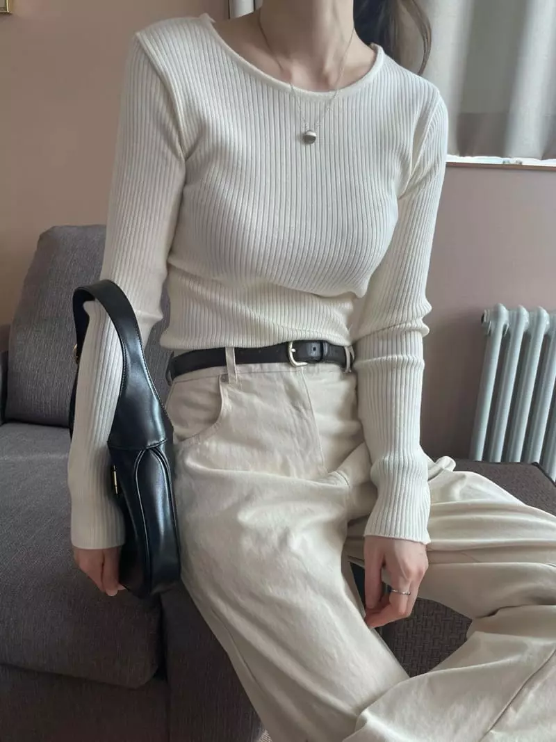 Well Row - Korean Women Fashion - #womensfashion - Maran Rin Knit Tee - 8