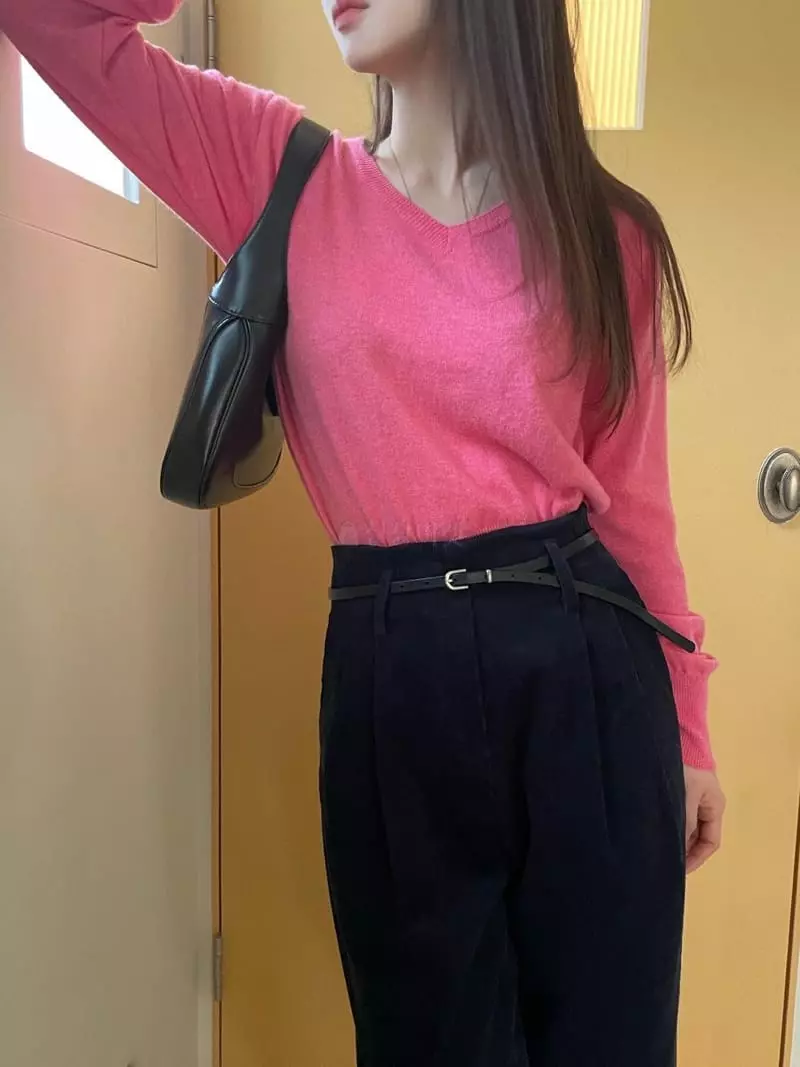 Well Row - Korean Women Fashion - #womensfashion - Cash Mille Knit Tee - 11