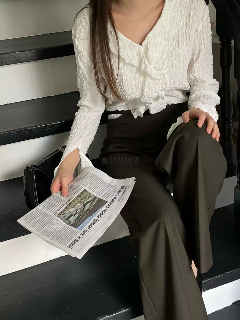 Winsome - Korean Women Fashion - #pursuepretty - Frill Blouse - 4