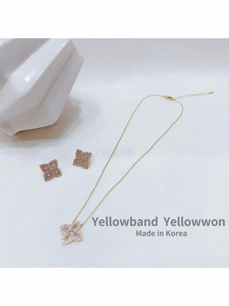 Yellowband - Korean Women Fashion - #momslook - SET176 Necklace Earring Set