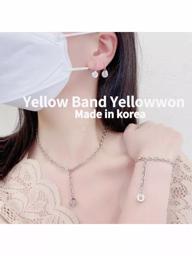 Yellowband - Korean Women Fashion - #momslook - SET174 Necklace Earring Bracelet Set - 4